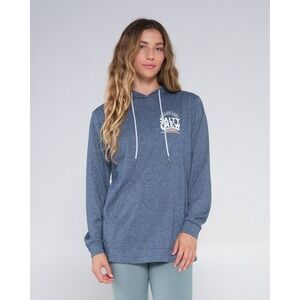 Salty Crew The Waive Hoodie Women S Blue Lightweight UPF 40+ Sun Shirt Surf